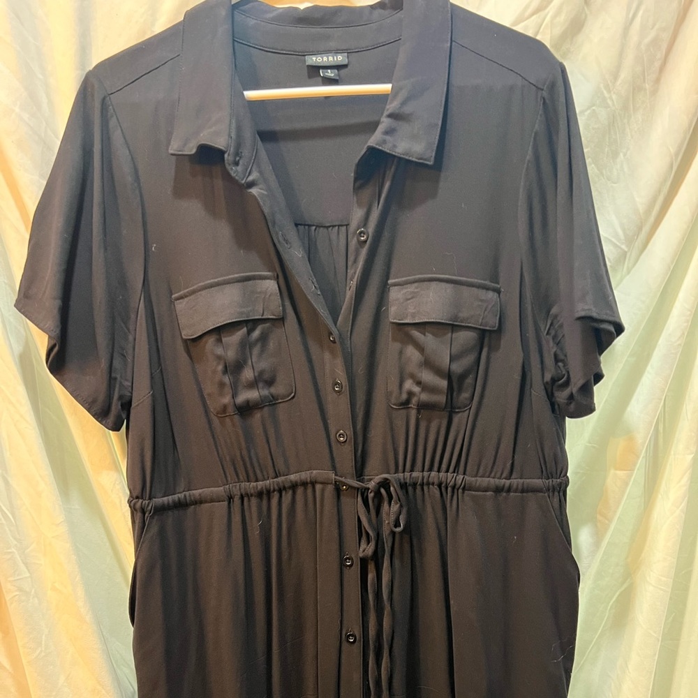Torrid size 1 (size 16) black shirt dress